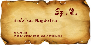 Szűcs Magdolna névjegykártya