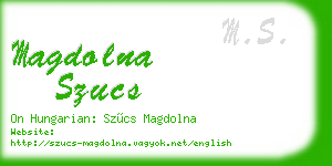 magdolna szucs business card